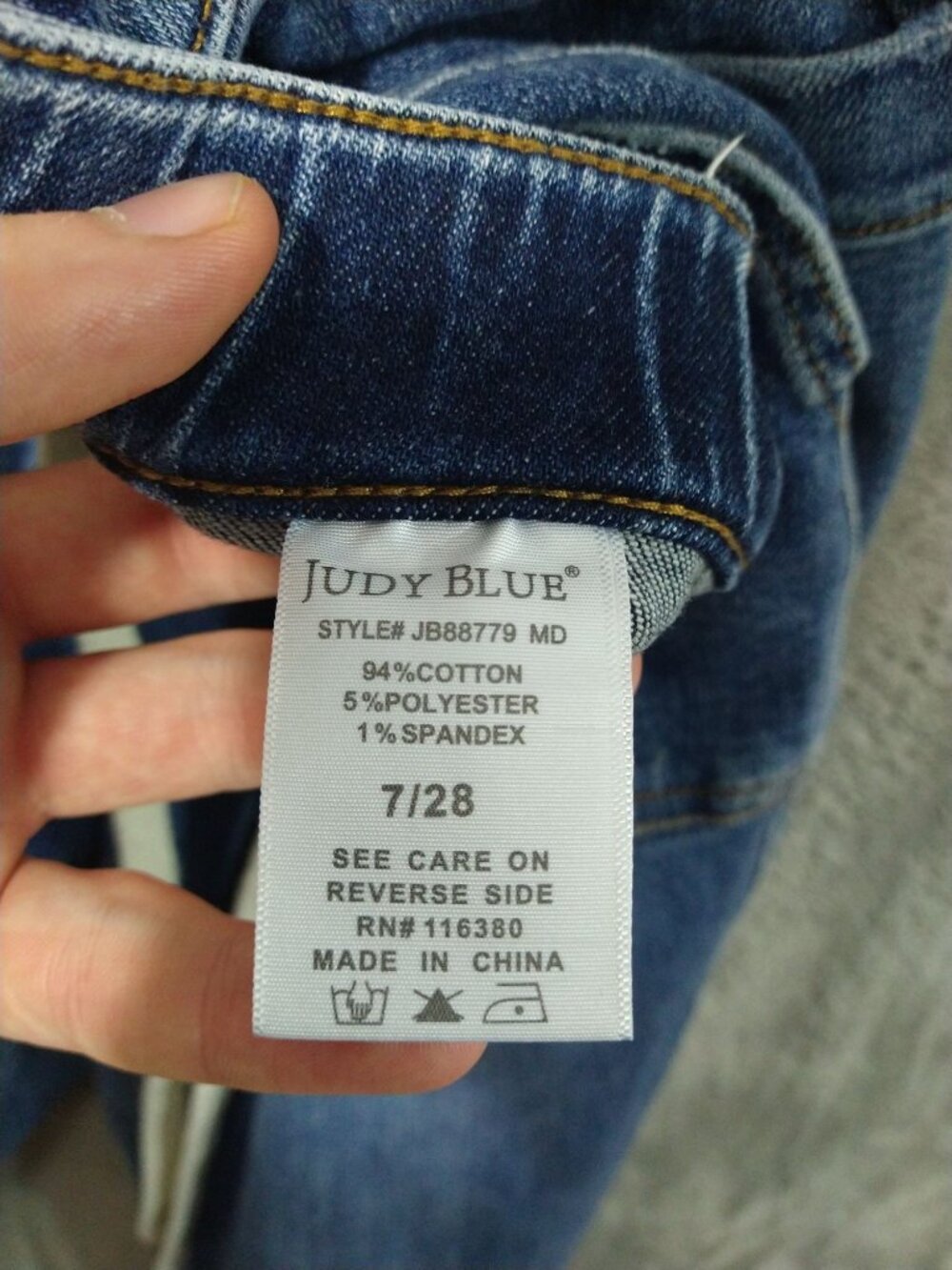 Judy Blue Joggers Womens 7/28 Denim High Waist Stretch Drawstring Medium Wash - Picture 8 of 10